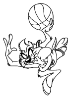 A coloring page of looney tunes